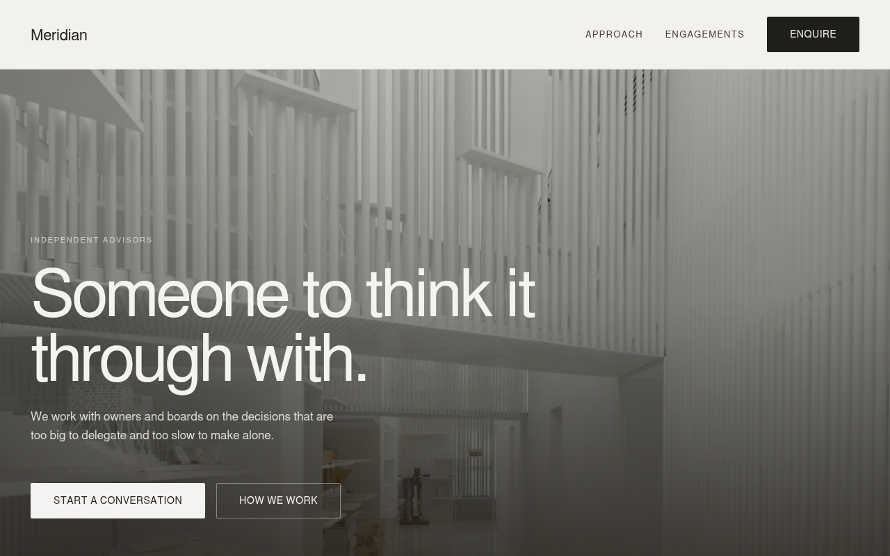 nordic-advisory shown at its home page